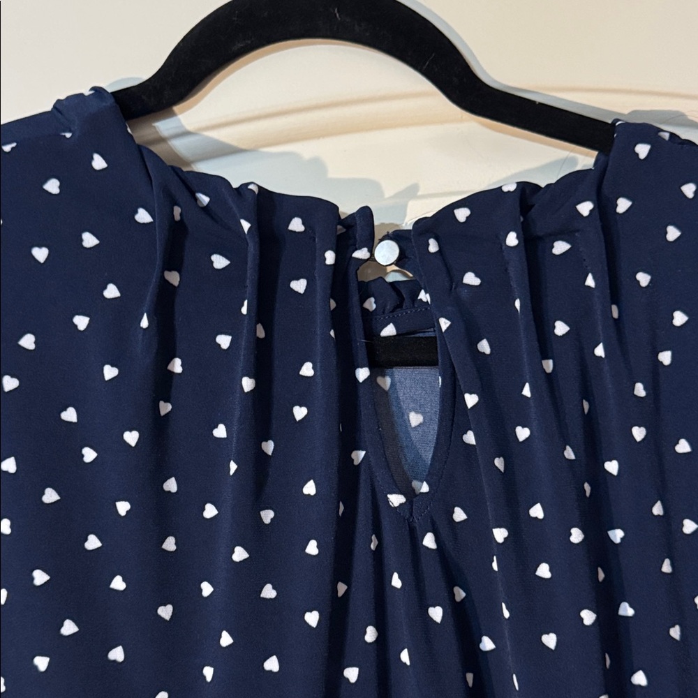 croft & barrow Navy Sleeveless Heart-Print Camisole Top 1X - Picture 9 of 10